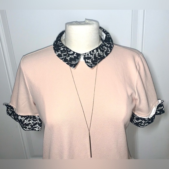 Karl Lagerfeld Paris Black Lace Collar Blouse women’s Small - Picture 6 of 9